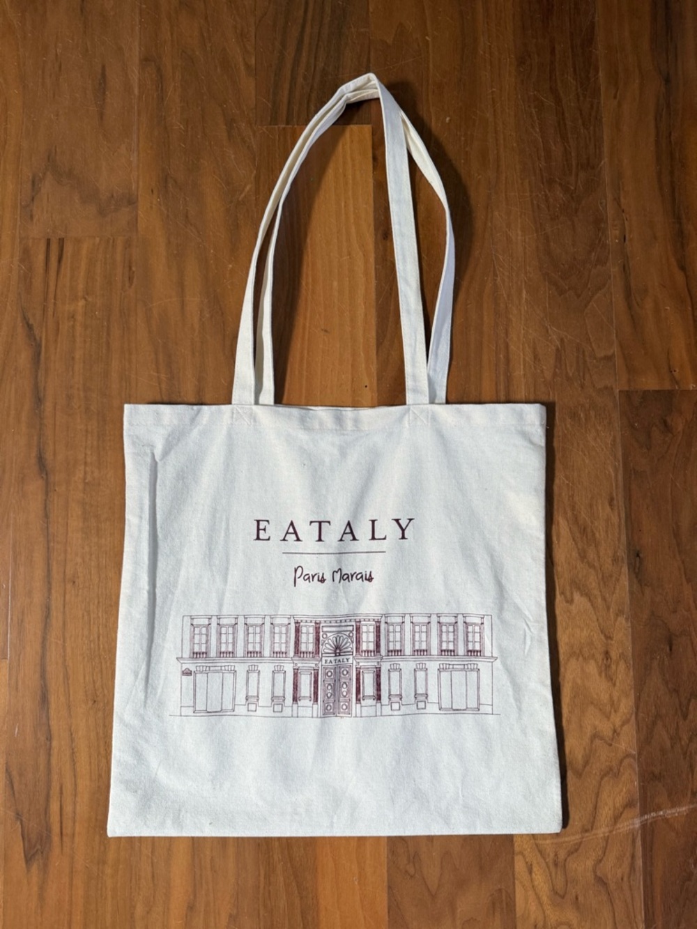 Eataly Paris Marais Cream Canvas Tote Bag